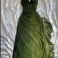Green shiny elegant strap gradient long chiffon ball gown prom dress evening dress party dress gh2935