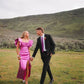 Pink Fashion Elegant Square Neckline Sexy Slit Long Satin Ball Gown Evening Dress gh3358