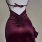 Lila Fashion Chic Hosenträger Lange Elegante Sexy Bodycon Ballkleid Abendkleid Mode Party Kleid gh3449