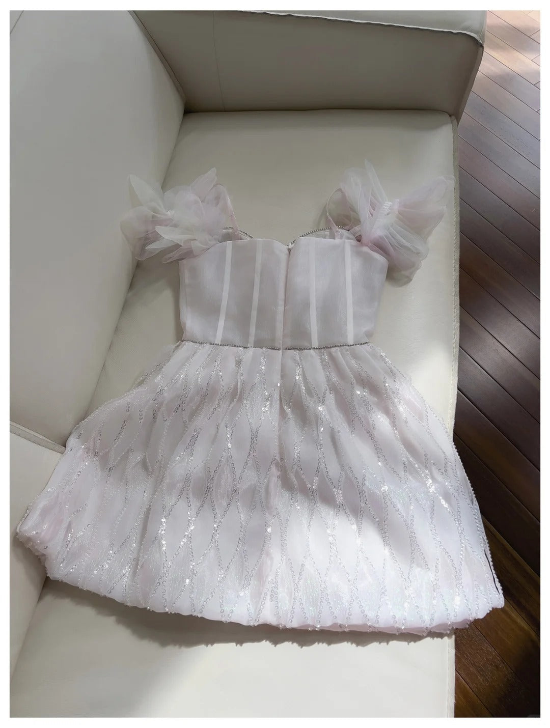 Girlhomeshops - Robe courte en tulle rose à paillettes pour fête d'anniversaire gh5042