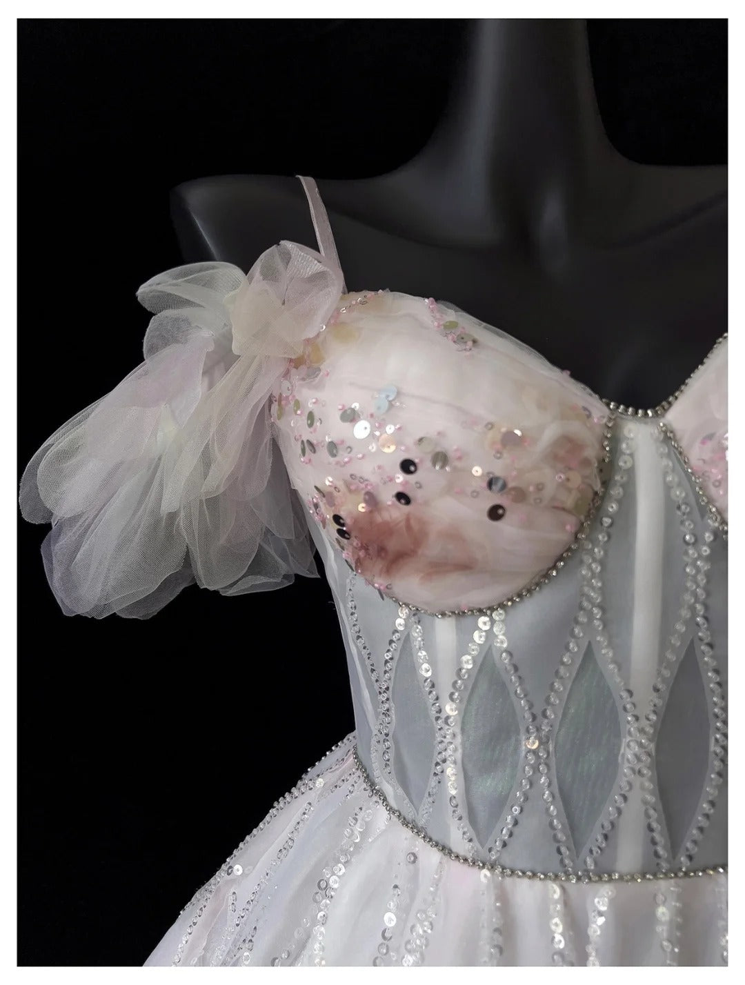 Girlhomeshops - Robe courte en tulle rose à paillettes pour fête d'anniversaire gh5042