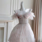 Girlhomeshops - Robe courte en tulle rose à paillettes pour fête d'anniversaire gh5042