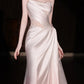 Pink gradient satin lace long tulle wedding dress gh6847