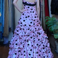 Pink Black Polka Dot Vintage Prom Dress Strapless Sweetheart Waist Bow Layered Ruffle Satin Ball Gown gh9632