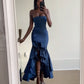 Girlhomeshops - Robe de bal longue en mousseline à volants bleu/bordeaux/jaune/violet gh5929