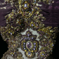 ✨Girlhomeshops-Halter Purple Beaded Mermaid Evening Gown, Sheer Mesh Formal Dress gh10277