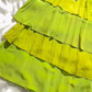 Vintage Yellow Green Halter Fitted Waist Long Prom & Evening Party Dress With Tiered Skirt gh8529