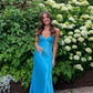Blue Beaded Sequined Long Evening Gown Prom Dress Party Dress gh3040