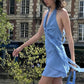 Girlhomeshops-Blue Fashion V-neck Short Chiffon Homecoming Dress Party Dress gh5253