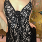 Black Sexy Lace Spaghetti Strap Fitted Waist Slim Prom & Evening Party Dress gh8425