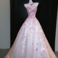 ✨Girlhomeshops-Nude Pink 3D Flower Strapless Ball Gown Prom Dress gh10189