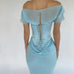 Girlhomeshops-Blue Fairy Retro Fashion Long Corset Chiffon Prom Dress Evening Dress Party Dress gh5256