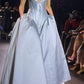 Girlhomeshops - Robe de soirée longue en satin bleu, élégante et tendance, gh5319