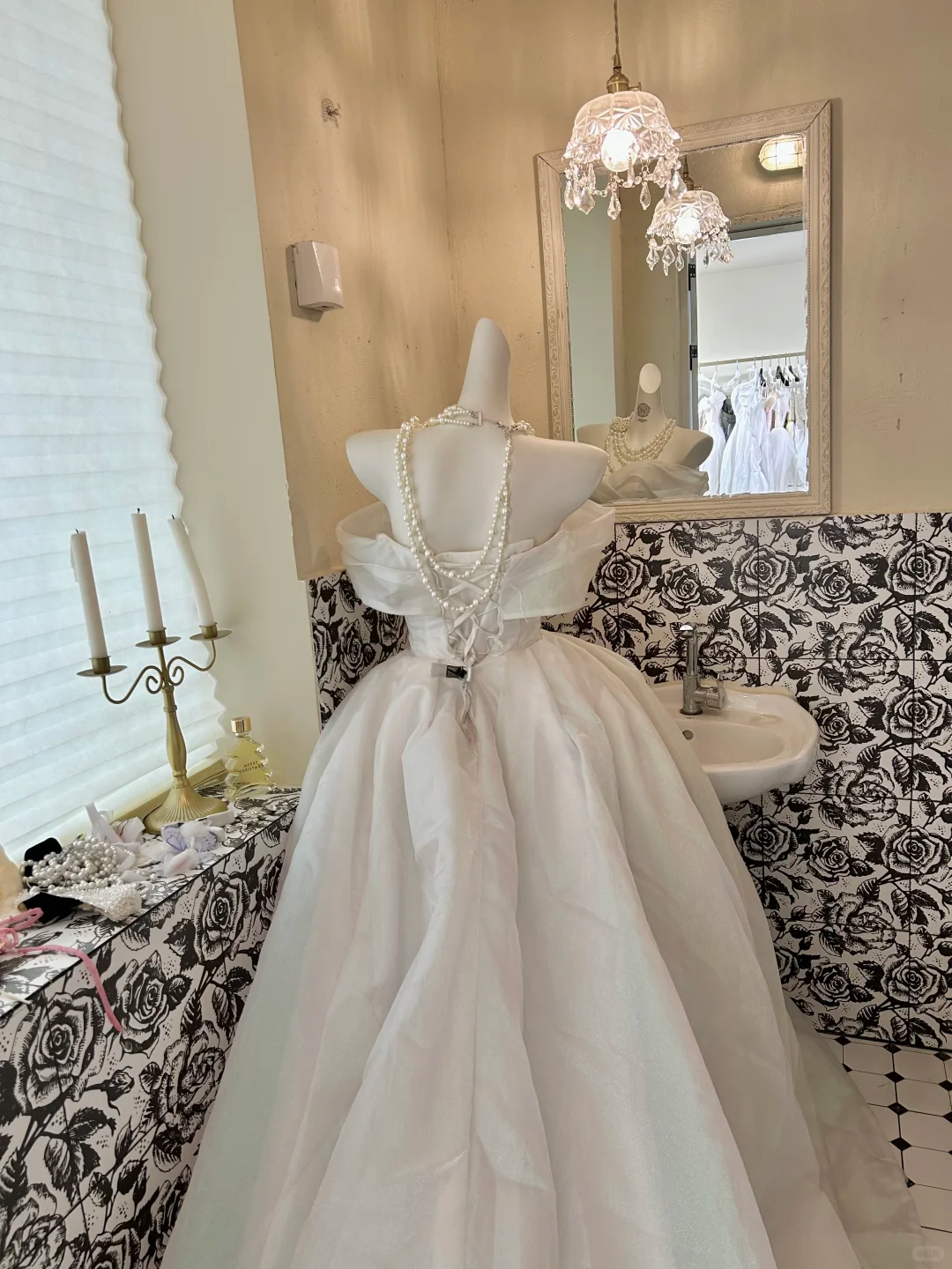Ivory Off-the-Shoulder Waist-Cinched Voluminous Shimmer Skirt Long Romantic Dress, Wedding Gown gh7735