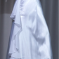 ✨Girlhomeshops-White Satin Halter Prom Dress High Slit Ruffle Mermaid Evening Gown gh9979