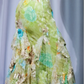 ✨Girlhomeshops-Halter Floral Midi Evening Dress 3D Flower Decor Irregular Ruffle Sheer Tulle Prom Gown gh9959