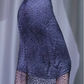 ✨Girlhomeshops-Dusty Purple Hand Beaded Fringe Spaghetti Strap Midi Prom Party Dress gh10029