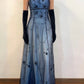 Blue Delicate Beaded Long Tulle Elegant Ball Gown Evening Dress Formal Birthday Party Dress Prom Dress gh3611