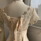 ✨Girlhomeshops-V Neck Short Sleeve Beaded Lace Satin Ball Gown Wedding Dress gh10276