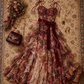 ✨Girlhomeshops-Sweetheart Floral Tulle Dress with Bow Straps, Boned Corset and Velvet Sash gh10293