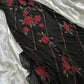 Robe de soirée longue en tulle à fleurs et perles, noire, magnifique, moulante, sans bretelles, exquise, rose rouge, gh3157