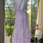 Lilac Romantic Lace Elegant Long Chiffon Ball Gown Evening Dress Party Dress Date Dress gh4613