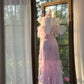 Lilac Romantic Lace Elegant Long Chiffon Ball Gown Evening Dress Party Dress Date Dress gh4613