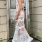 Pink Elegant Fantasy Floral Fashion One Shoulder Long Tulle Ball Gown Evening Dress Garden Party Dress gh3013