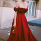 Rosa Mode Einzigartige Rose Spitze Ausschnitt Lange A-Linie lange Satin Ballkleid Abendkleid Partykleid gh3340