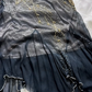 Vintage Long Prom & Evening Party Dress, Black Base Spaghetti Straps, Gold Beaded Details, Fitted Waist Slim Silhouette gh8585