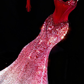 ✨Girlhomeshops-Red White Ombre Rhinestone Beaded Mermaid Prom Dress gh10173