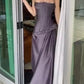 Purple vintage fashion spaghetti strap long satin prom dress, evening dress, party dress gh3525