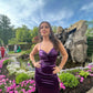 Lila/Blau Mode Elegante Liebsten Neck Strap Lange Dünne Satin Formale Ballkleid Abendkleid Party Kleid Graduation Kleid gh3468