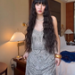 Light Gray Vintage Beaded Spaghetti Strap Exquisite Long Prom & Evening Party Dress gh8390