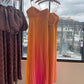 Orange und gelb mode gradienten lange chiffon ballkleid abendkleid reise urlaub strand party kleid gh4825