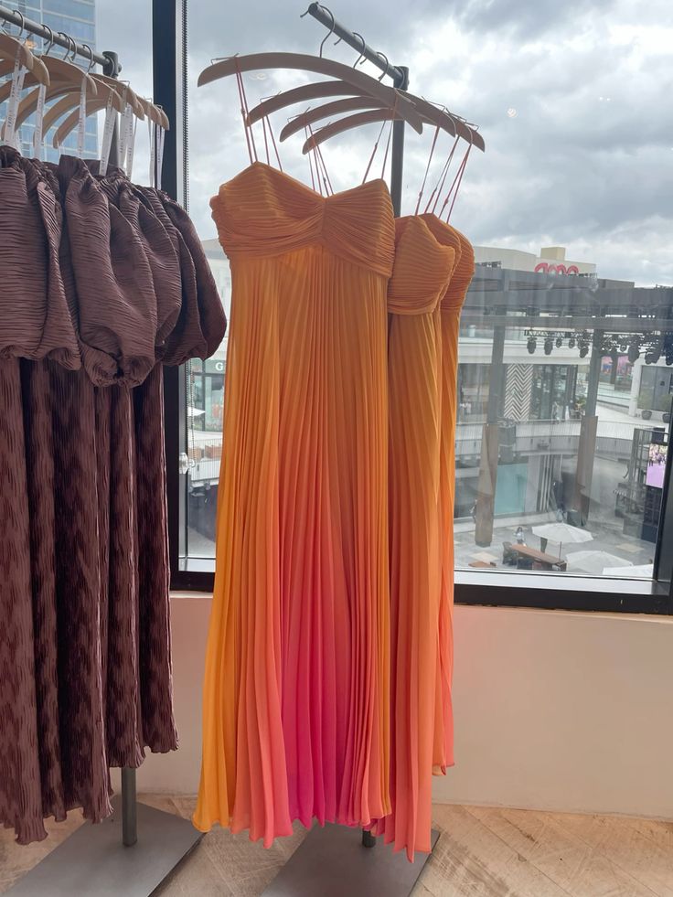 Orange und gelb mode gradienten lange chiffon ballkleid abendkleid reise urlaub strand party kleid gh4825