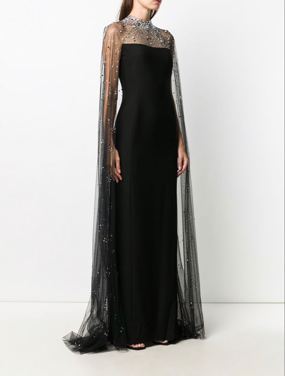 Girlhomeshops - Robe de soirée longue noire, magnifique, exquise et brillante, élégante, gh5410