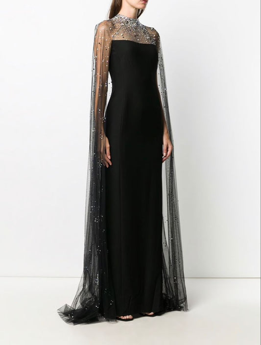 Girlhomeshops-Black gorgeous exquisite shiny elegant long prom dress evening dress gh5410