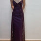 Lila Elegante Mode Exquisite Spitze Spaghettiträger Langes Satin Ballkleid Ballkleid Abendkleid Partykleid Ballkleid gh3591