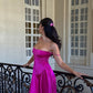 Rosa Lila Sexy A-Linie Spaghettiträger Maxi Party Ballkleid Abendkleid gh3021