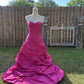Rosa Retro Elegantes Tube Top Exquisite Strass Langes Ballkleid Abendkleid gh3310