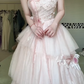 Light Pink Asymmetrical One‑Shoulder Prom Gown, Lace 3D Floral Tiered Cake Tulle A‑Line Floor‑Length Evening Dress gh9058