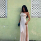 Girlhomeshops – Hellrosa, sexy, elegantes Spitzenkleid mit langem Schlitz, Ballkleid, Partykleid gh5506