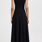 Girlhomeshops - Robe de soirée longue en mousseline de soie, élégante et sexy, noire, gh5154