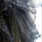 Black gold shiny elegant long tulle ball gown evening gown graduation dress beauty pageant dress gh2609