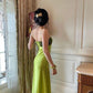 Girlhomeshops - Limettengrünes, figurbetontes, gelbgrünes, trägerloses Ballkleid, Abendkleid, Partykleid, Date-Kleid, Hochzeitsgastkleid, gh5161