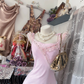 Sexy Vintage Blush Pink Spaghetti Strap Fitted Waist Slim Bodycon Prom & Evening Party Dress gh8487