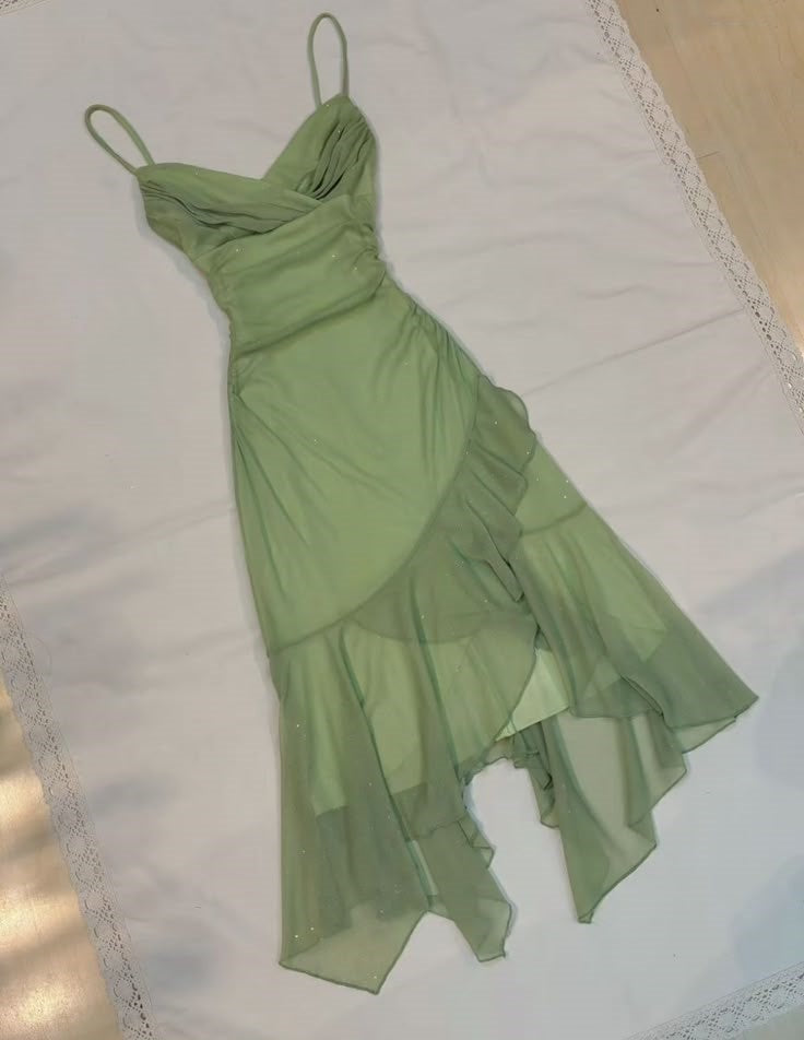 Robe de soirée longue élégante en mousseline de soie à bretelles spaghetti et volants, robe de bal, robe de soirée, gh3419