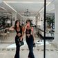 Black fashion unique gem sexy hollow long satin prom dress evening gown party dress gh3303