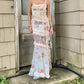 Pink Elegant Fantasy Floral Fashion One Shoulder Long Tulle Ball Gown Evening Dress Garden Party Dress gh3013
